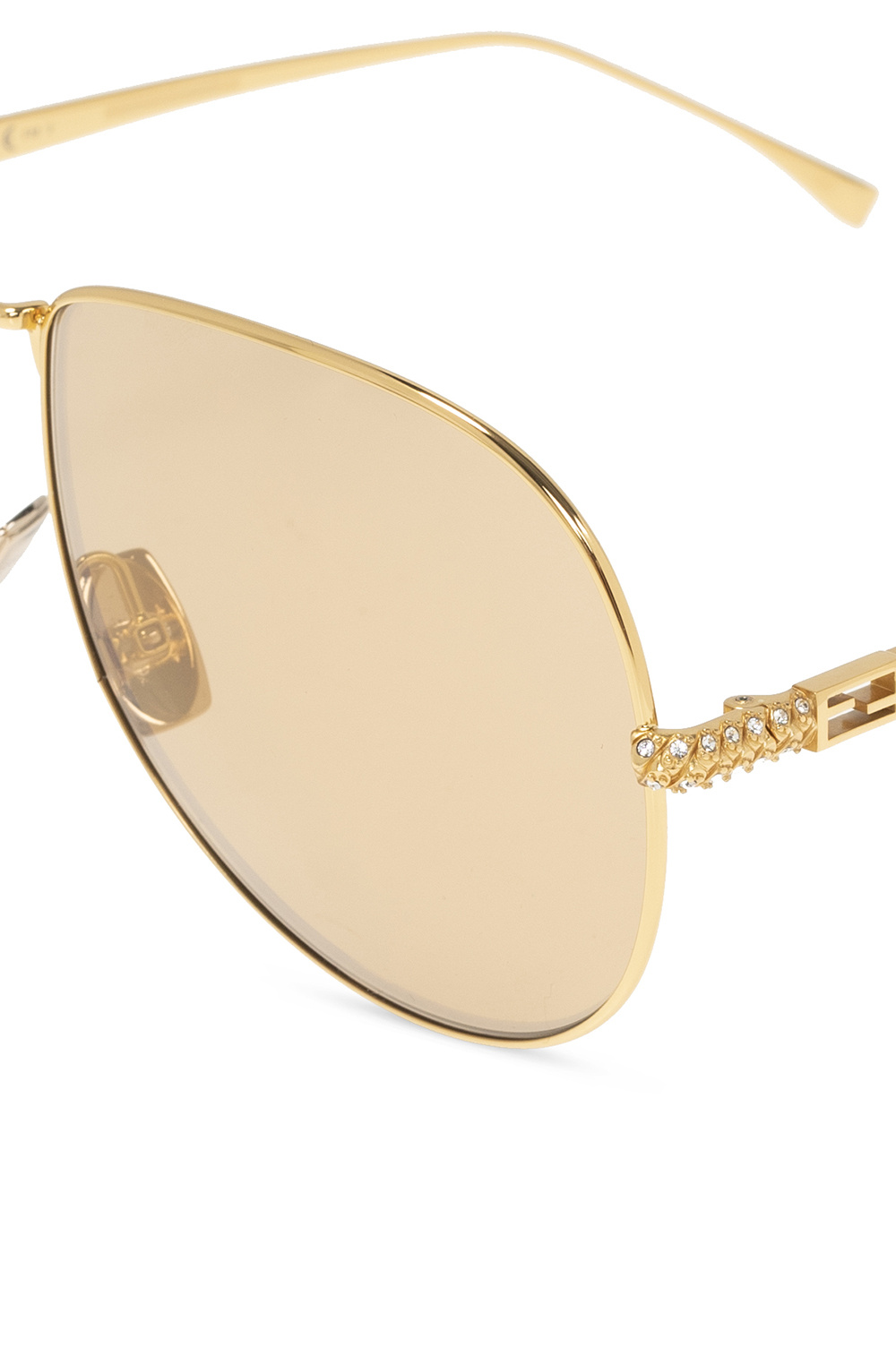 Fendi sunglasses wraparound-frame with logo